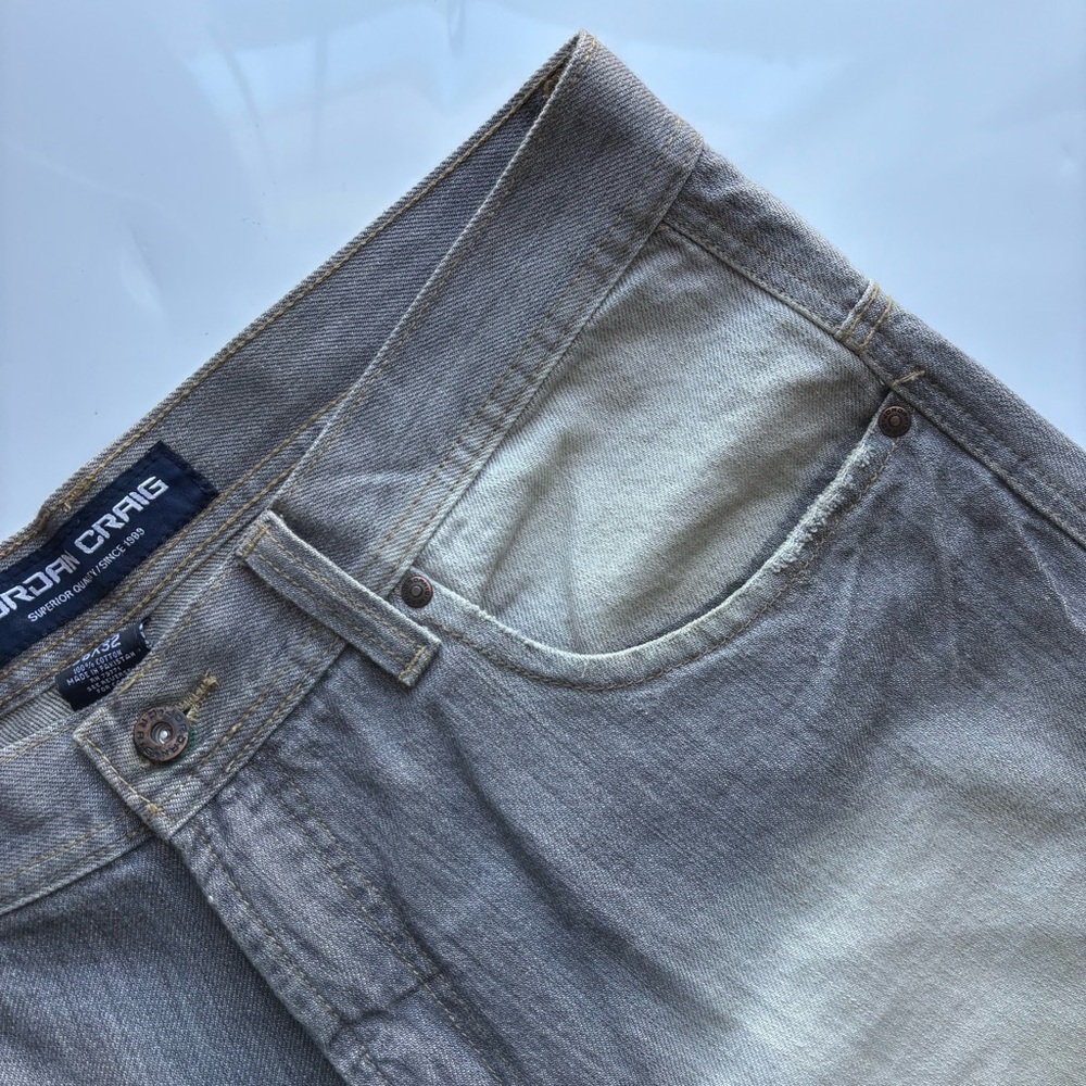 Jordan Craig Jeans Men’s 38x32 Stonewash Gray Denim Streetwear Baggy Grunge - Picture 9 of 16